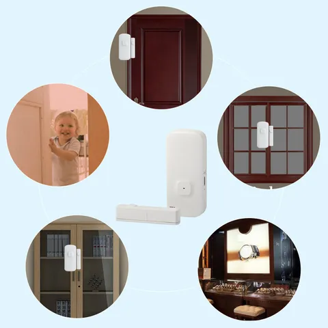WIFI Door Sensor Tuya APP Control Door Window Opening Security Alarm Sensor QHUD