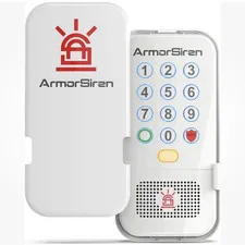 ArmorSiren Motion Alarm 120 dB Siren Motion Detection App Control Keypad White