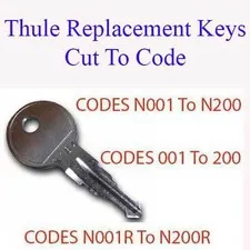 2 x Thule Car Roof Box,Bars,Cycle Rack Replacement Key Cut to Code Halfords