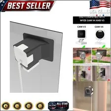 Angled Window Mount for Wyze Cam V3/V4 - 20° Tilt for Optimal Outdoor Monitoring