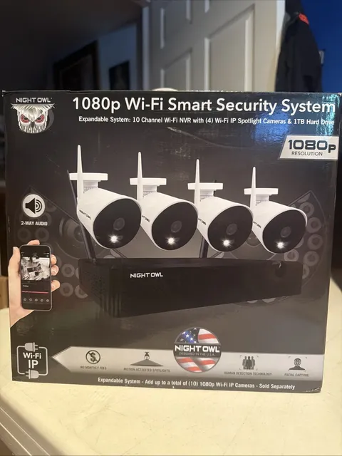 Night Owl 1080p Wi-Fi Security System 10 Channel Wi-Fi 4 Wi-Fi IP Cameras .
