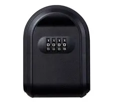 4 Digit Wall Mounted Resettable Code Security Key Safe Black