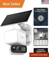 2K Outdoor Pan/Tilt Wireless Floodlight Security Camera, C615F KIT | Battery ...