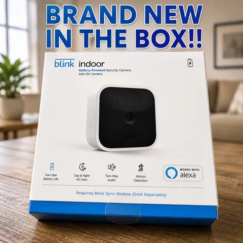 Blink Indoor Battery-Powered Security Camera Add-On Camera Brand New 2nd Gen