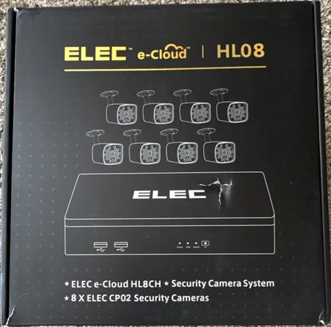 Elec e-Cloud HL08 8CH Security Camera System with 8 CP02 Cameras HL8CH