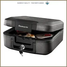 Durable Fireproof Safe with Waterproof Design and Carrying Handle for Travel