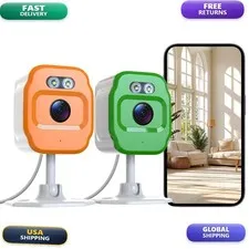 PHANSATIM Smart WiFi Camera 2Pcs 1080P Indoor Security Camera