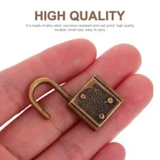 10Pcs Small Padlock Chinese Lock and Key Vintage Furniture Locks Suitcase
