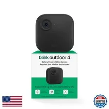 Blink Outdoor 4 Wireless Security Camera Two-Year Battery Two-Way Talk Add-On