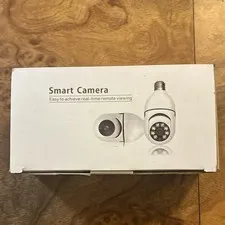 Smart Camera HD Wi-Fi ONVIF Bulb Camera Night Vision White Indoor/Outdoor 1pc