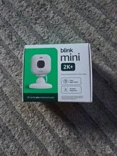 Blink Mini 2K+ Indoor Outdoor Plug-In Security Camera White Color Night Vision