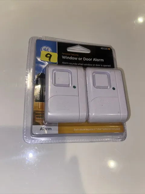 2-Pack GE Personal Security Window & Door Alarm, DIY Protection, Burglar Alert