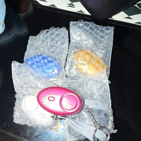 SL Force Personal Attack Alarm 5 Pack 130 dB Keychain Flashlight Multicolor