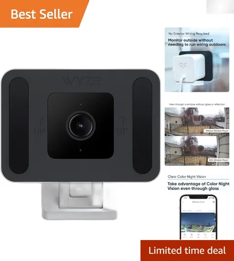 Official Window Mount for Cam OG, v3, v3 Pro, v4 - Glare-Free Security Solution