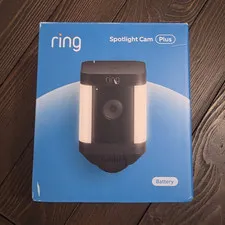 Ring Spotlight Cam Plus Battery Wireless Wi-Fi 1080p Outdoor Camera Black