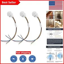Versatile 3-Pack PIR Sensor Smart Switch: Auto Lighting Control Under 15 Lux