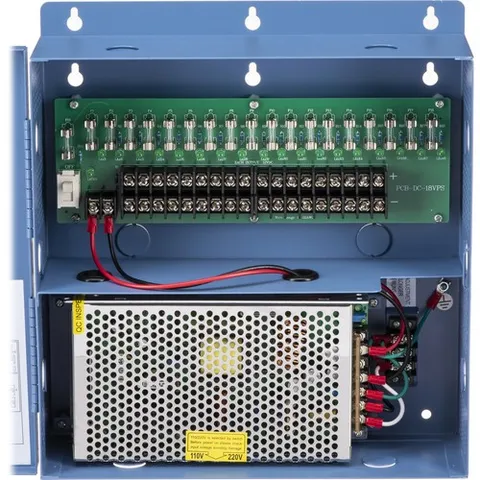 New MG Electronics VPS1218UL, 18 Channel CCTV Power Supply 12VDC 20A UL Listed