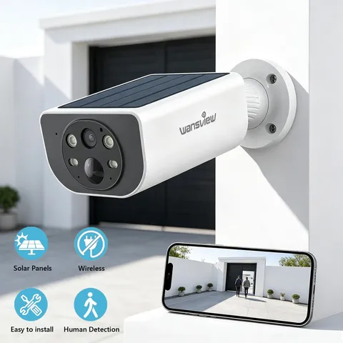 Wansview S1 Security Camera Solar Outdoor Wireless 2K Color Night Vision WiFi