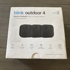Blink Outdoor 4 1080p Wi-Fi Outdoor 3-Camera Security System - Black