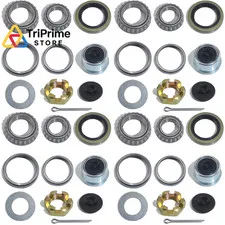 iBroPrat 4 Sets 3500 LB Boat Trailer Axle Bearing Kits, L68149 L44649 silver 