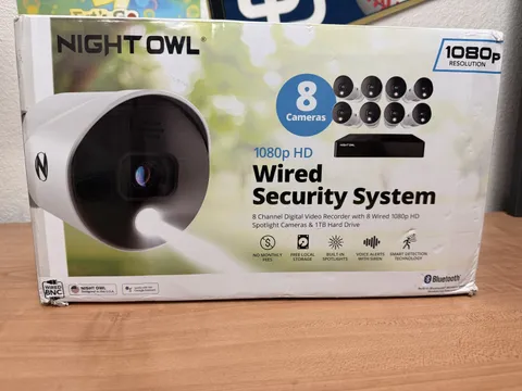 Night Owl Wired Security System 8 Cameras with Wired DVR - 1TB - 1080p Res