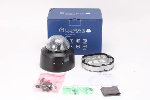 Luma LUM-510-DOM-IP-BL 4MP PoE Dome Camera (Black) With Mounting Kit and Cables
