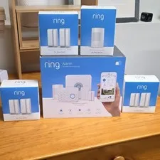 Ring Alarm System, White; Extra Motion Detector (1) And Sensors (6)