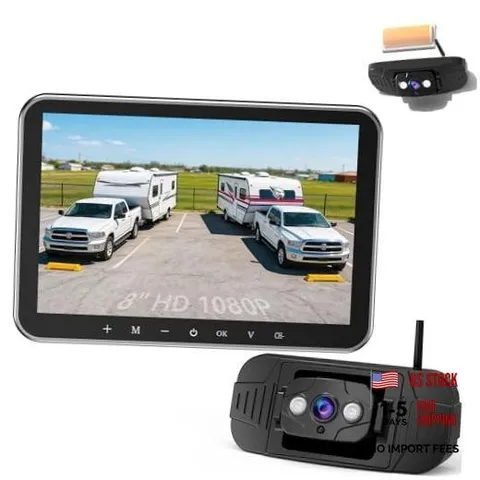 Plug-Play RV Camera System Wireless for Furrion Pre-Wired: 8 Inch-1 RV Camera
