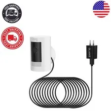 Weatherproof 16ft Power Adapter for Ring Stick Up Cam - Hassle-Free Charging