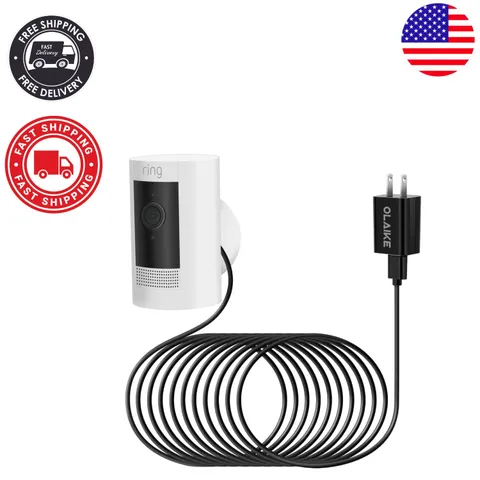 Weatherproof 16ft Power Adapter for Ring Stick Up Cam - Hassle-Free Charging