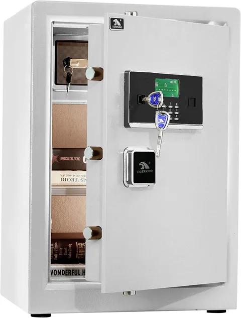 TIGERKING Home Safe Box, 3.7 Cu Ft Large Heavy-Duty Steel Security Safe, Anti-Th