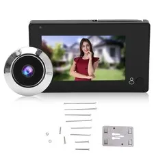 Smart Video Doorbell 4.3in TFT Color Screen 105 Degree Wide Angle Anti‑Peeping