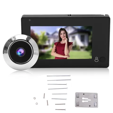 Smart Video Doorbell 4.3in TFT Color Screen 105 Degree Wide Angle Anti‑Peeping