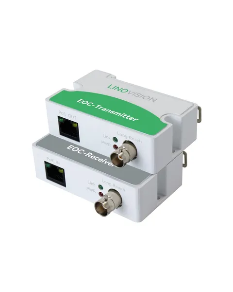 LNOVISION LongReach PoE over Coax EoC Converter, IP Ethernet over Coax