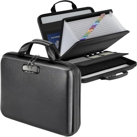 Fireproof Waterproof Document Box File Organizer Lock Safe Passport Card Holder