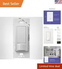 Maestro Occupancy/Vacancy Motion Sensor Switch - Snow Finish, Save Energy Easily