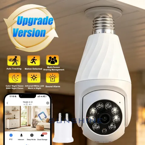 WiFi Camara De Seguridad Auto Tracking Microfono Con Audio Para Casa y Exterior