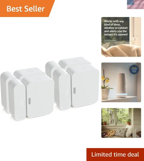 Smart Home Entry Sensor Set of 4 - Instant Alerts & Custom Notifications