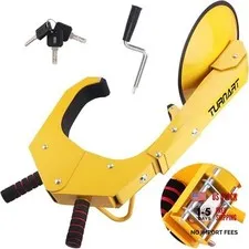  Universal Anti Theft for Cars SUV Camper Trailer, 3 Keys, 1 Crank, Wheel Lock