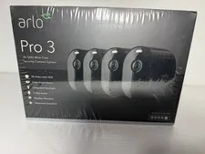 Arlo Pro 3 - 4 Camera System VMS4440B Wireless Security 2K Video Black