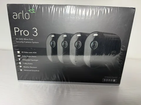 Arlo Pro 3 - 4 Camera System VMS4440B Wireless Security 2K Video Black