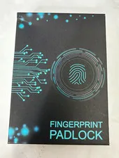 Fingerprint Padlock Black, Type-C Charging Interface, Stores 20 Fingerprints