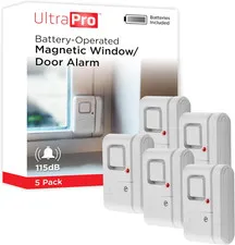 Ultrapro Personal Security Window and Door Alarm, 5 Pack, DIY Protection, Burgla