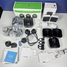 Lot Of 3 Blink BCM00400U Cameras, 2x Sync Module 2 BSM00300U, + Accessories 