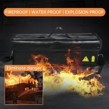 Fireproof Waterproof Lipo Safe Charging Bag 41x12x13cm With Side Port & Strap