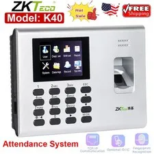ZKTeco K40 Biometric Fingerprint Door Time Attendance System Built-in Battery US