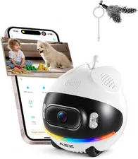 Robot Camera on Wheels 1080P Dual Lens,Indoor Movable Security Camera with 2-Way