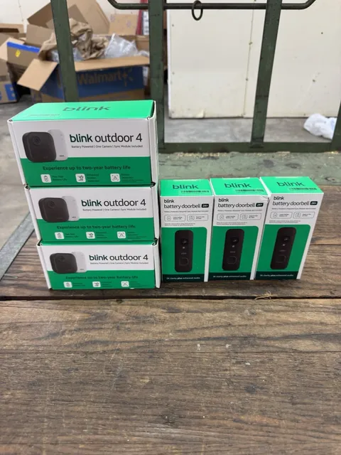 Blink Outdoor 4 Camera + Battery Doorbell 2K Bundle Sync Module Core New 