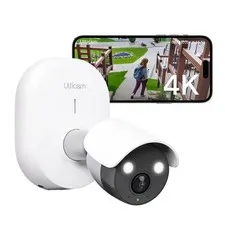 IQ 4K UHD Wired Gemini AI Security Camera – 160° Wide Angle, Free 7‑Day Cloud...