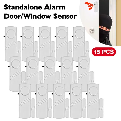 15PCS Wireless Home Window Door Burglar Security Alarm System Magnetic Sensor